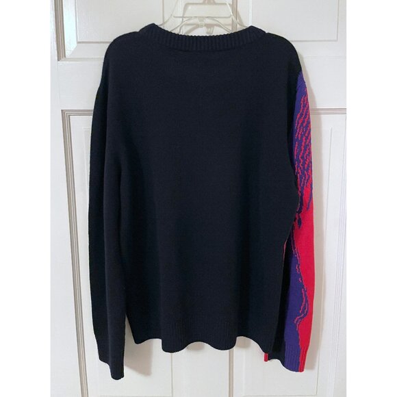 NWT Akris Punto Francoise Hardy Graphic Intarsia Face Sweater Knitwear Black 8 - Picture 6 of 9